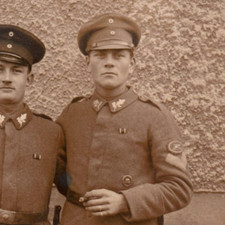 Post WWI German Freikorps Machine Gun Wound Badge RPPC Real Photo Postcard picture