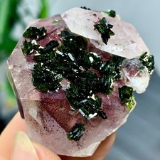 43G Natural beautiful epidote quartz with Crystal garden quartz Specimen picture