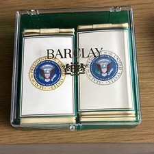 Vintage White House Air Force One Barclay Cigarettes Sealed 2- Pack Green Case picture