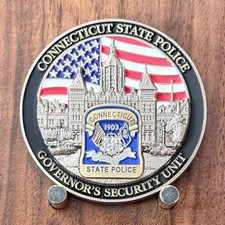 Connecticut State Police Governor's Security Unit Challenge Coin  M#33 picture