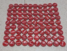 Lot of 100+ Coca-Cola Coke Metal Bottle Caps Red Crown Caps Craft Collectible picture