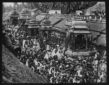 Photo MADRAS DAY HINDOO IDOL PROCESSION INDIA C1910 ANTIQUE Magic Lantern Slide picture