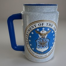 Vintage Whirley DEPARTMENTOF OF AIR FORCE Travel Mug Cup Container With Lid USA picture
