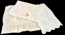 3 Vintage Antique Handmade Boudoir Pillow Cases B505 picture