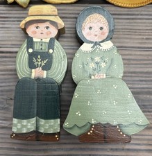 Vintage Handmade Old Couple Shelf Sitters picture
