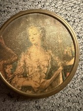 Vintage 1950s British Cream Powder Compact picture