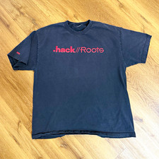 Bandai Entertainment .hack Roots Black Graphic Anime T-Shirt size L picture