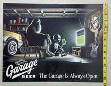 Garage Beer Bigfoot Tin Bar Sign Bigfoot The Garage is Always Open 16 X 12.5 picture