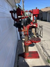 Antique Vintage Rockford Machine Tool Co. Camelback Floor 20” Drill Press. Rare picture