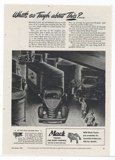 1945 Mack Truck Ad: World War Two Theme - Now Available for Civilian Use picture