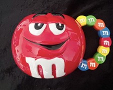 Vintage 2001 M&M Mars Candy Embossed Red Character Coffee Mug Cup  picture