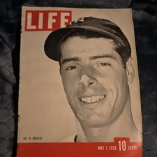 Vintage LIFE Magazine May 1 1939 Joe DiMaggio NY Yankees Good Made in USA picture