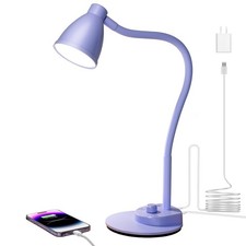 BOHON LED Desk Lamp with USB Charging Port, 3 Color Modes Dim, Lilac Purple picture