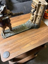 Antique William Tell Cast Iron Mechanical Bank J&E Stevens 1896 Working w/ Trap picture