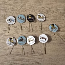 Vintage Soviet USSR Collection Enameled brass Pin Badges classic Cars/9 Total picture