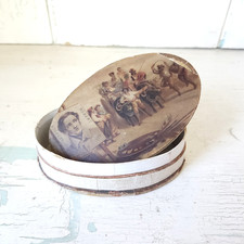 RARE Antique French MENIER Chocolate SMALL Cardboard Candy Box 19th Century picture
