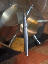 Lady Sheaffer Australia White Dot Brushed Steel And Chrome Fountain Pen picture
