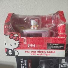 Vtg Hello Kitty Tea Cup Alarm Clock Radio AM/FM Night Light    picture