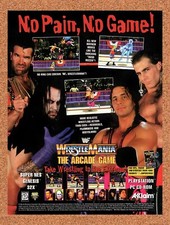 1994 WWF Wrestlemania The Arcade Game SNES Original Ad / Retro Promo v1 picture