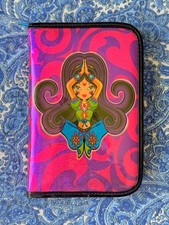 Vtg Y2K Lisa Frank Mini Binder Planner zip up Genie Hippie Girl School organizer picture