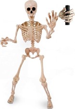 JOYIN 5 FT Full Body Halloween Skeleton Posable Movable Joints Life Size Prop picture