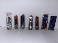 Vintage Lot of 7 Vacation Collector Spoons Sterling Pewter  NIB New picture