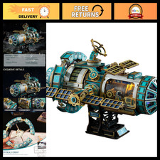 International Space Station Model, 3D Wooden Puzzle for Adults picture