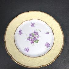 Antique D & Co Limoges Floral Plate France Delinieres Hand Painted cabinet plate picture