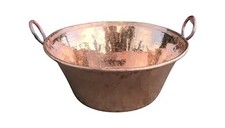 CELLY PARTY 18 Inch Cazo De Cobre Copper Pot, Hand Hammered Heavy Duty Gauge,... picture