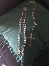 Vintage Beautiful Double Rosary. It Is Approximately 41 Inches In Length. Crysta picture