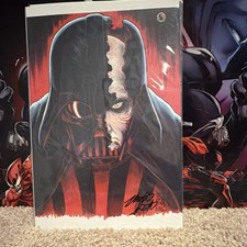 SIGNED Matthew Sutton Original Darth Vader Art Piece w/ COA picture