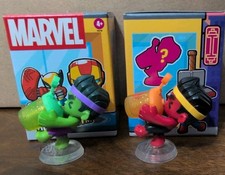 Hasbro Marvel Hero Gym Gains mini figures. Rare Red Hulk + Regular #12 #13 picture