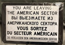 Checkpoint Charlie Replica Plaque : Cold War Icon picture