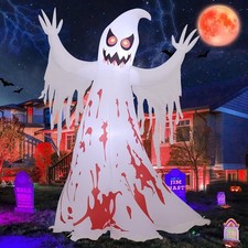 8.2 FT Giant Halloween Inflatable Ghost - LED Yard Decoration, Weather-Resistant picture