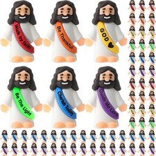 Barydat 200 Pcs Mini Jesus Figurines Bulk Tiny Jesus Toys Little Figures Mini... picture