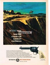 1968 COLT Frontier Scout Revolver 22 Cal Lone Cowboy art Vintage Print Ad  picture