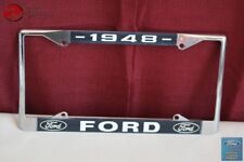 1948 Ford Car Pick Up Truck Front Rear License Plate Holder Chrome Frame New picture