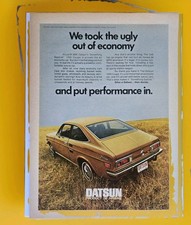 Vintage Datsun 1200 Automobile Print Ad 