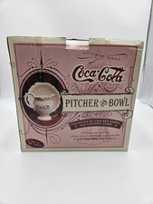 Vintage 1998 Coca Cola Victorian Series Pitcher and Bowl Set Cracker Barrel NIB picture
