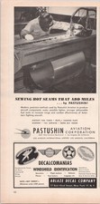 Pastushin Aviation Ablaze Decal Vintage 1952 Magazine Print Ad Aircraft picture