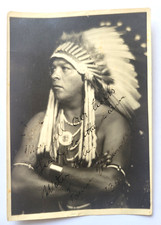 1934 PHOTO NATIVE  AMERICAN INDIAN CHIEF WILLOW BIRD SAN ILDEFONSO AUTOGRAPHED picture