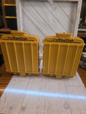 CATERPILLAR 2 TON RADIATOR BOOKENDS CAT TRACTOR CO. METAL RARE PAIR VINTAGE B-1 picture