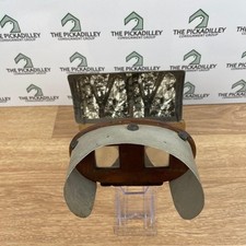 Antique Wood Aluminum Stereoscope Viewer with 38 Stereoview Cards Life of Christ picture