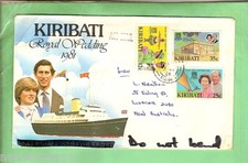 #D32. KIRIBATI 1981 ROYAL WEDDING STAMP COVER - LADY DIANA & CHARLES picture