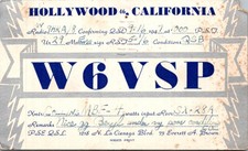 1947 QSL Card W6VSP Hollywood California to W9HKA/8 Mackinaw City M picture