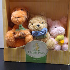 Disney Baby Classic Pooh Play Pals Plush Set Winnie the Pooh Tigger Piglet picture