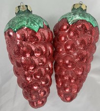 Vtg West Germany Glass Christmas Ornament Huge 7