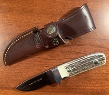 Vintage Linder 440 Solingm Germany Knife Hand Crafted Stag Handle Inoxydable NR picture