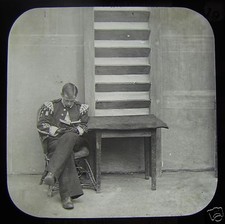 Glass Magic Lantern Slide KEEPING HIS PROMISE NO19 C1890 VICTORIAN STORY SOLDIER picture