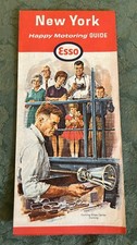 1964 Esso New York State Happy Motoring Guide Roadmap Good Condition picture